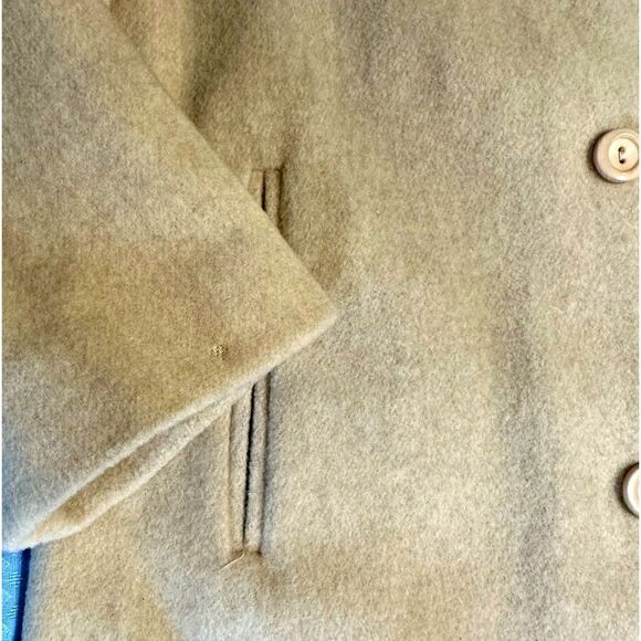 Vtg 70s brown and beige wool coat, Forecaster of Boston Pure Wool size 10 - Picture 14 of 15